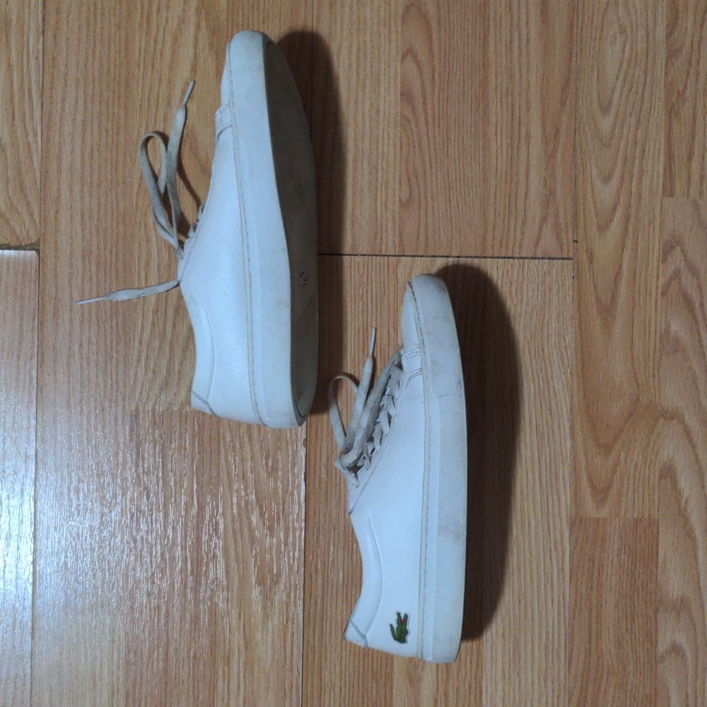 Lacoste Leather Sneakers Men's 7 L 12.12 116 1 Cam White Classic Preppy